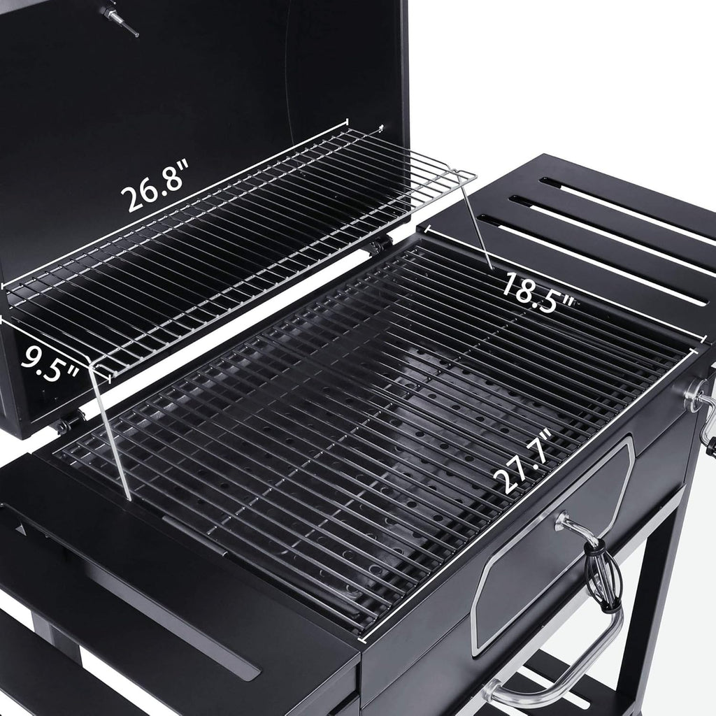 30-Inch Charcoal Grill BBQ Smoker Black Z6401