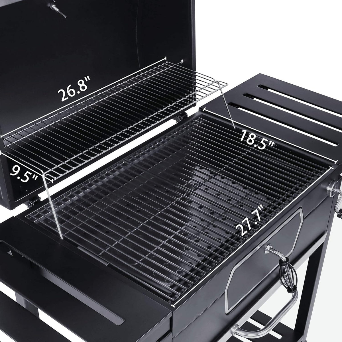 30-Inch Charcoal Grill BBQ Smoker Black Z6401