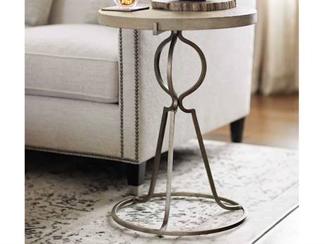 Rustic Patina Sand Round End Table A6443