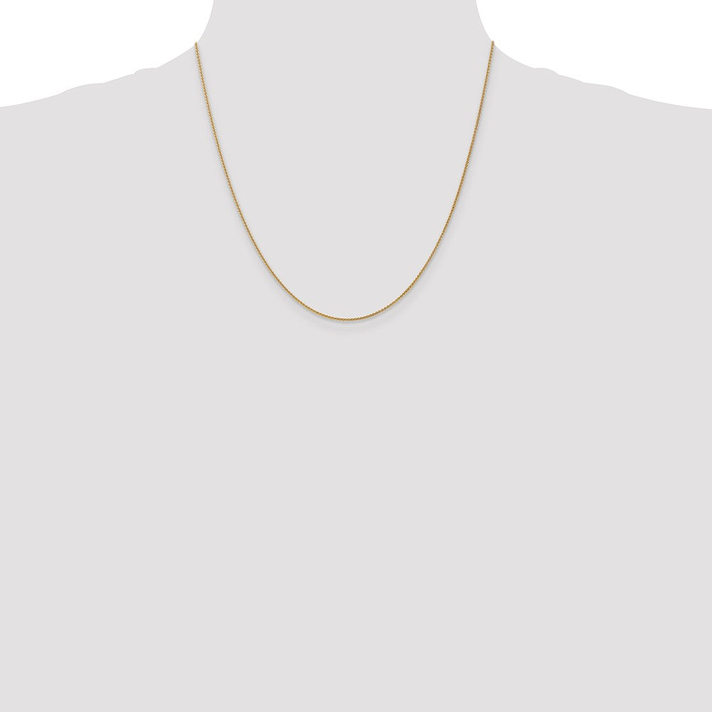 14kt Yellow Gold 1mm Spiga Chain with Lobster Clasp, 20 inch V849