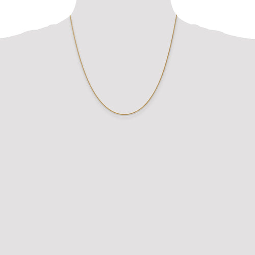 14kt Yellow Gold 1mm Spiga Chain with Lobster Clasp, 20 inch V849
