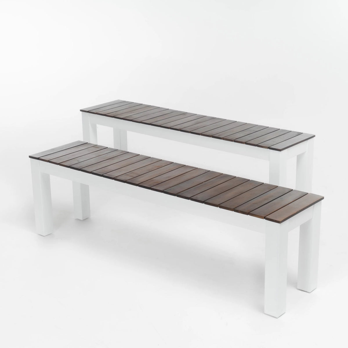 3 Piece Acacia Wood Picnic Dining Set with Benches V68096