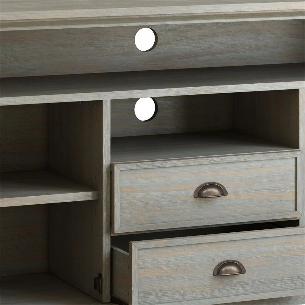 54" Gray Wood TV Media Stand E5001