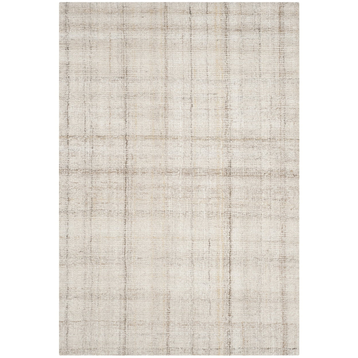 Ivory Beige Striped Area Rug 10' x 14' I74994