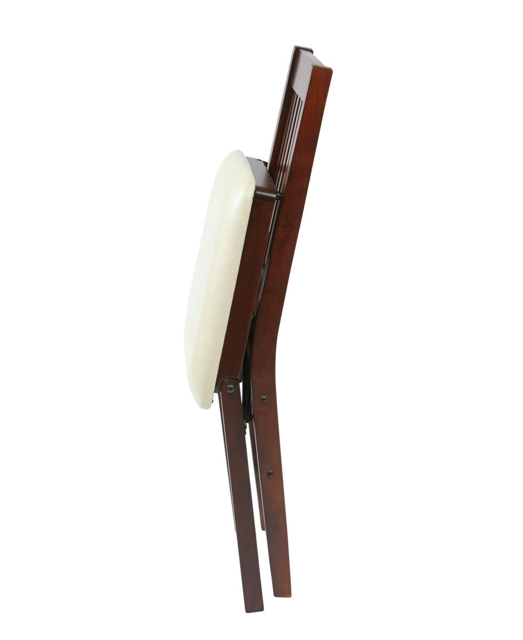 Solid Wood Folding Chair, Espresso/Red - 2 count B1229