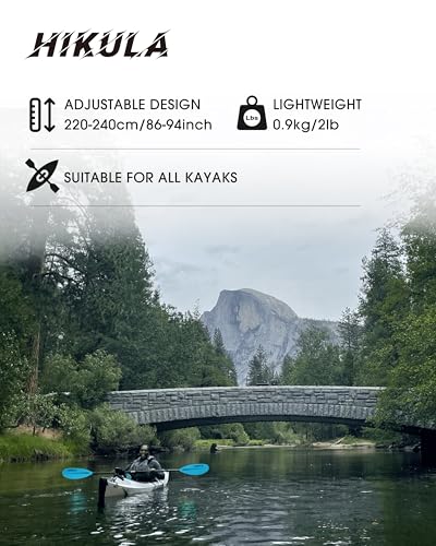 Adjustable Carbon Shaft PP Blade Kayak Paddle Y937528