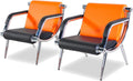 Orange And Black PU Leather Reception Chair K9711