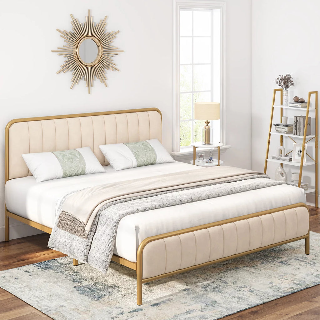 Queen Size Tufted Upholstered Bed Frame W920