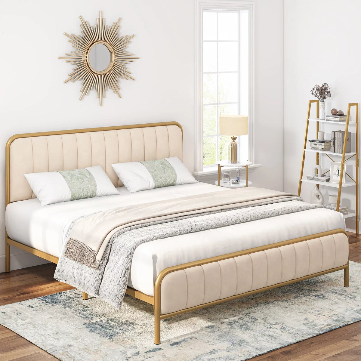 Queen Size Tufted Upholstered Bed Frame W920