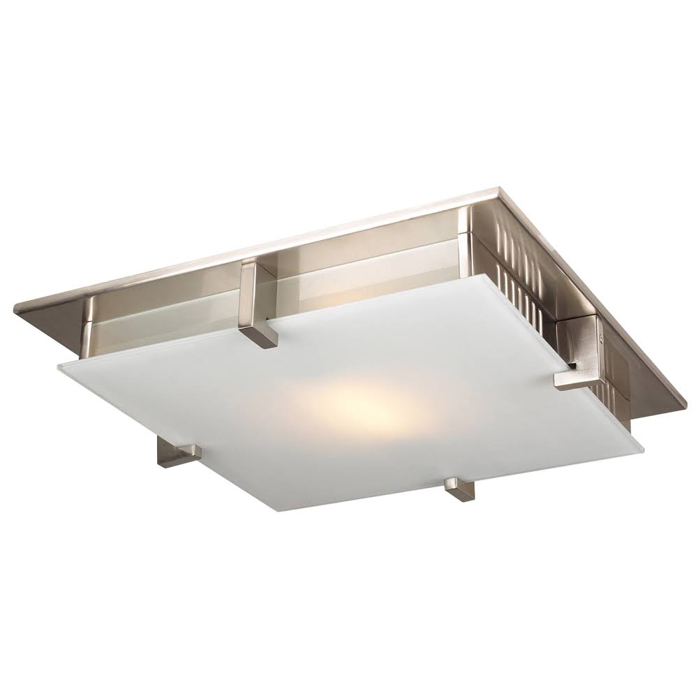 Satin Nickel 2 Light Flush Mount F808