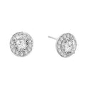 Simulated Oval Cut Diamond Sterling Silver Earrings G728297