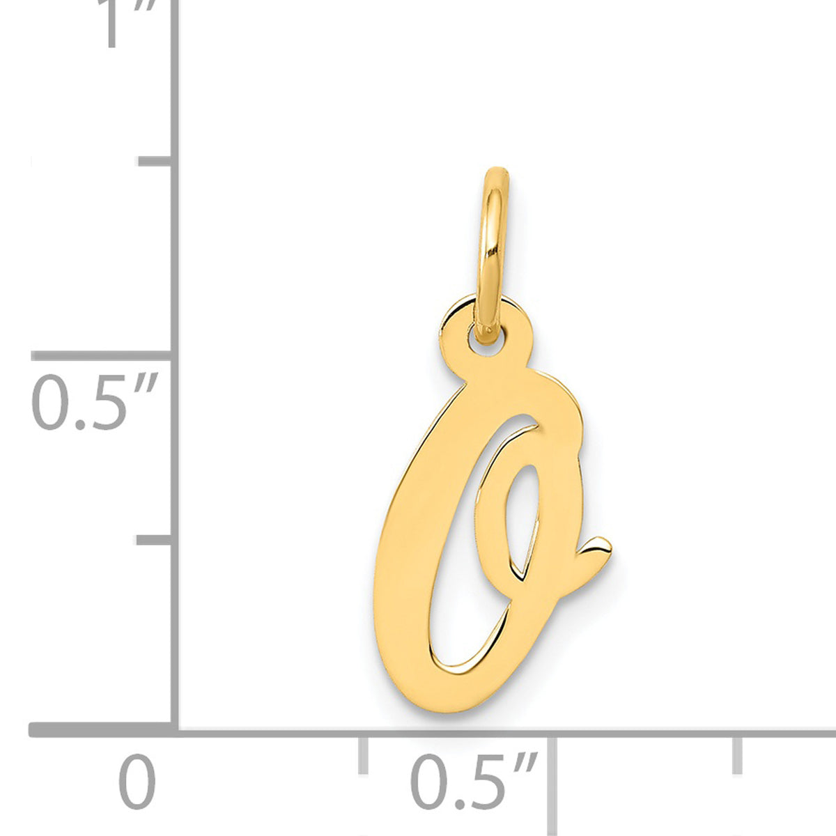 14K Yellow Gold Initial Pendant Charm W20910