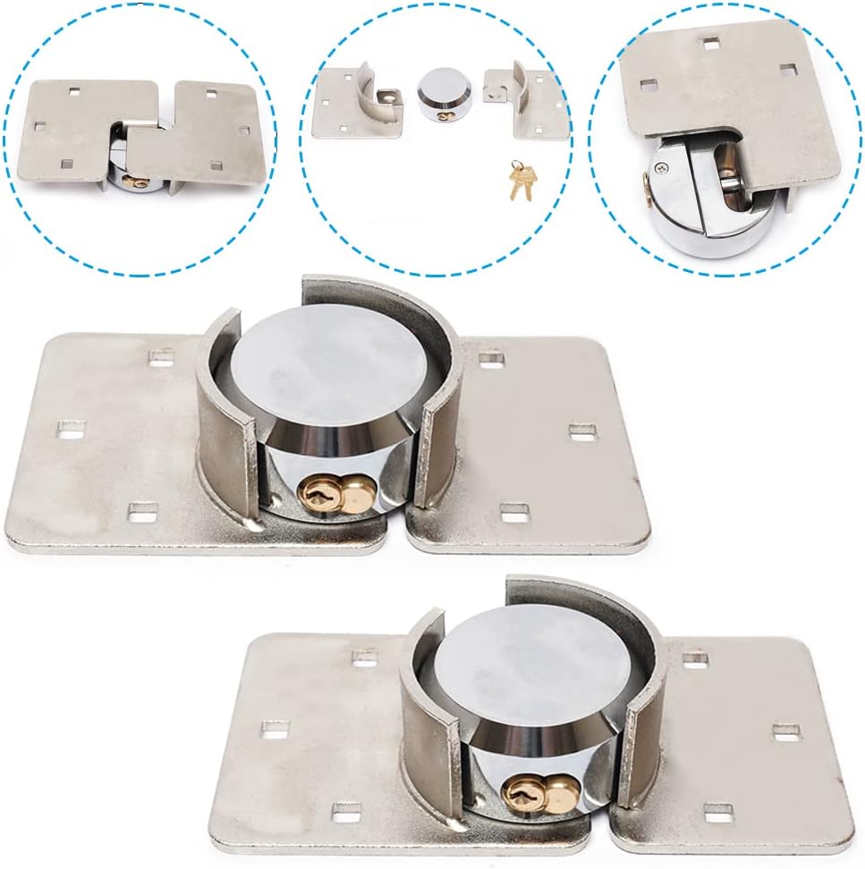 73Mm 2Pcs Hidden Shackle Padlock with 4 Keys T325431
