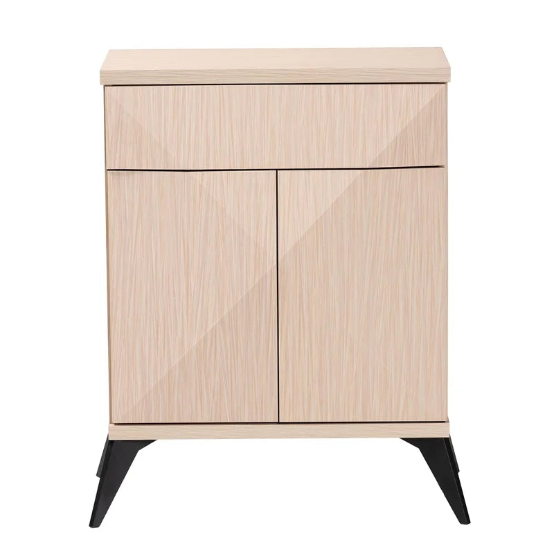 Light Brown and Black Wood 2-Door Sideboard Buffet O431712