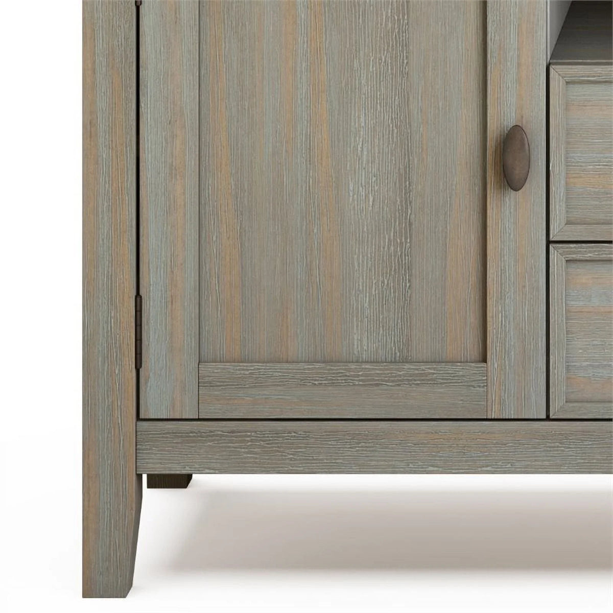 54" Gray Wood TV Media Stand E5001
