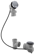Polished Chrome PVC Cable Drive Bath Waste M348