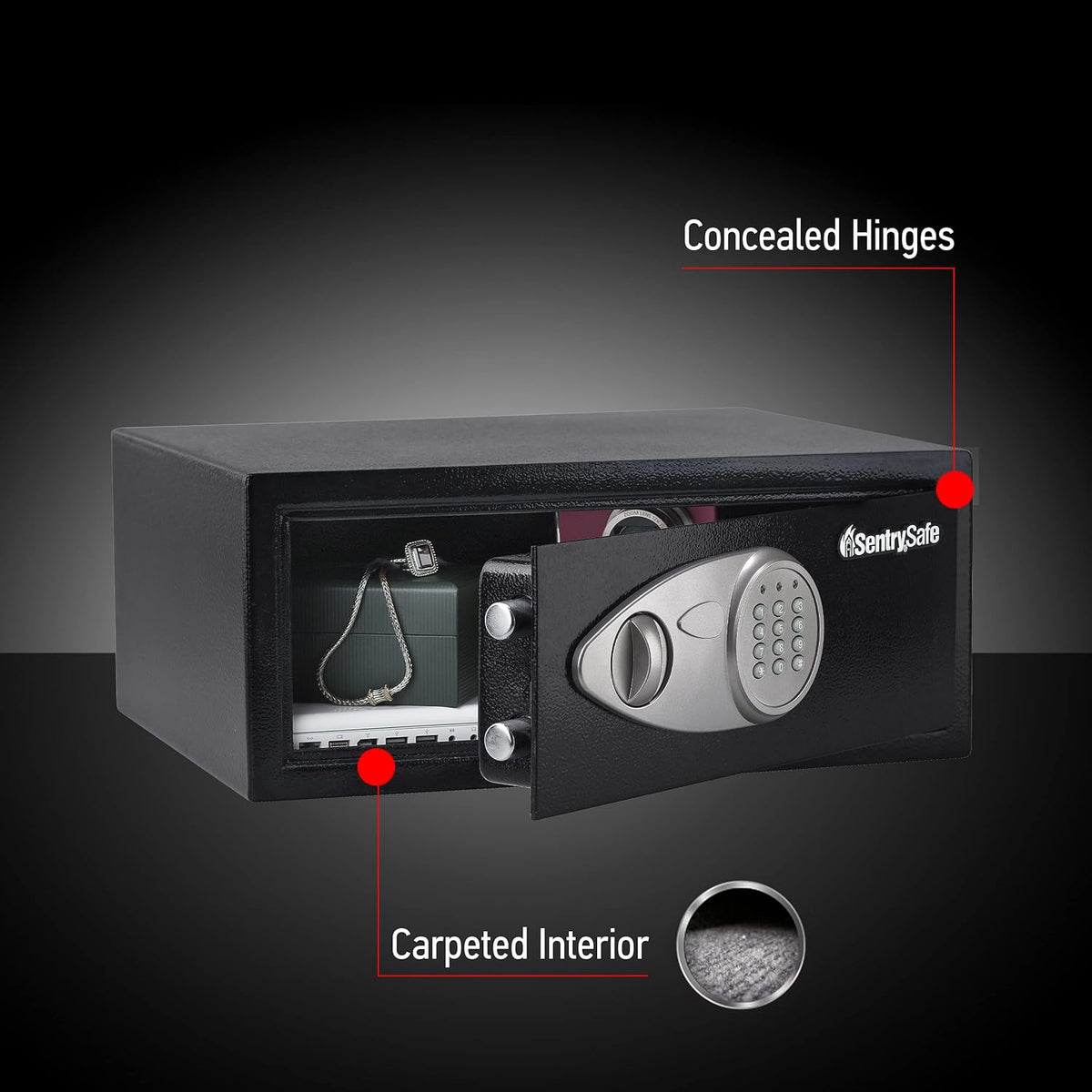 Black 0.7 Cubic Feet Digital Safe F14719