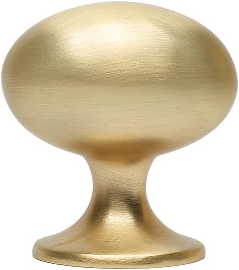Oval Mushroom Knob 36mm 10 Pack Brushed Satin Nickel P84389