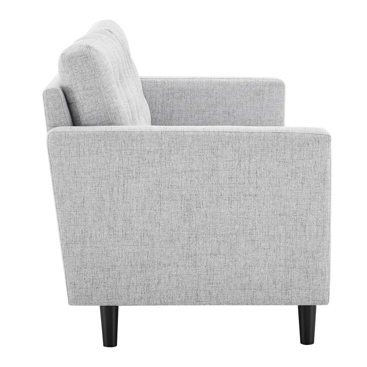 Light Gray Tufted Fabric Sofa B75884