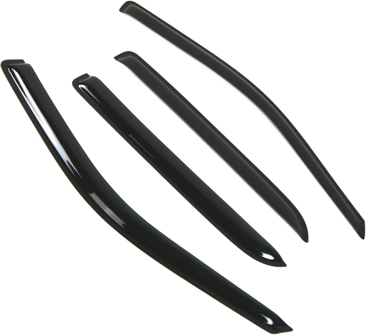 4 Pcs Dark Smoke Window Visor Deflector Rain Guard E645