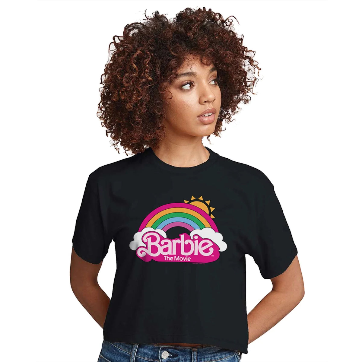 Juniors Cropped Cotton Blend T-Shirt K99255