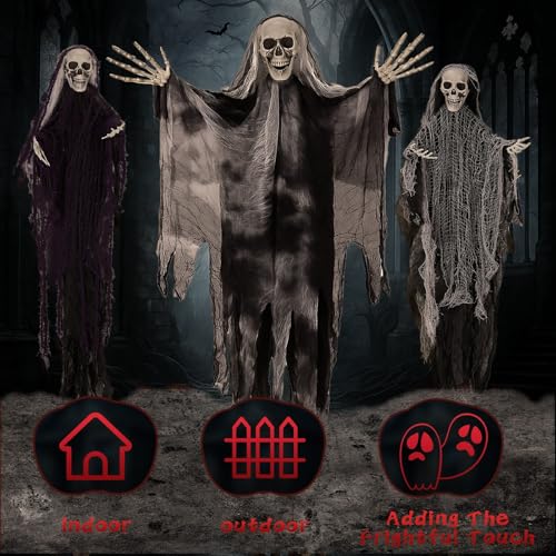Hanging Skeleton Ghost Halloween Decoration X6402