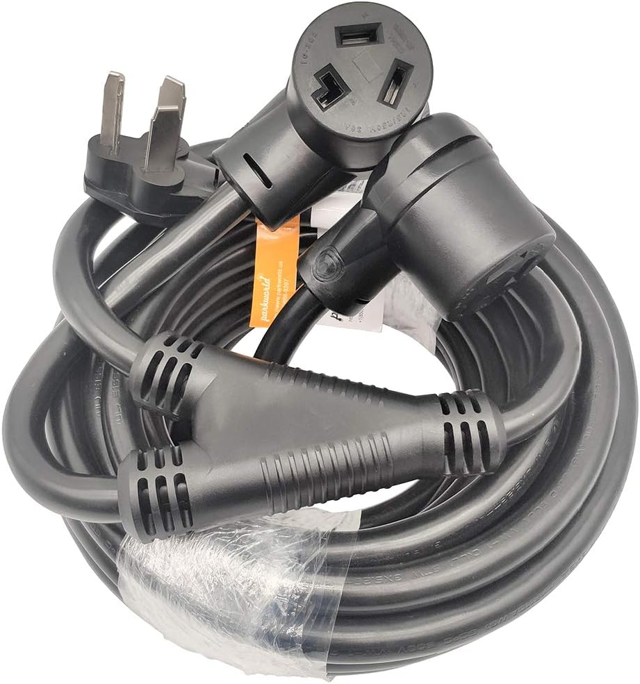 NEMA 10-30P Male Plug to (2) 10-30R Female Receptacle Dryer Y Adapter Cord (35 feet) D397