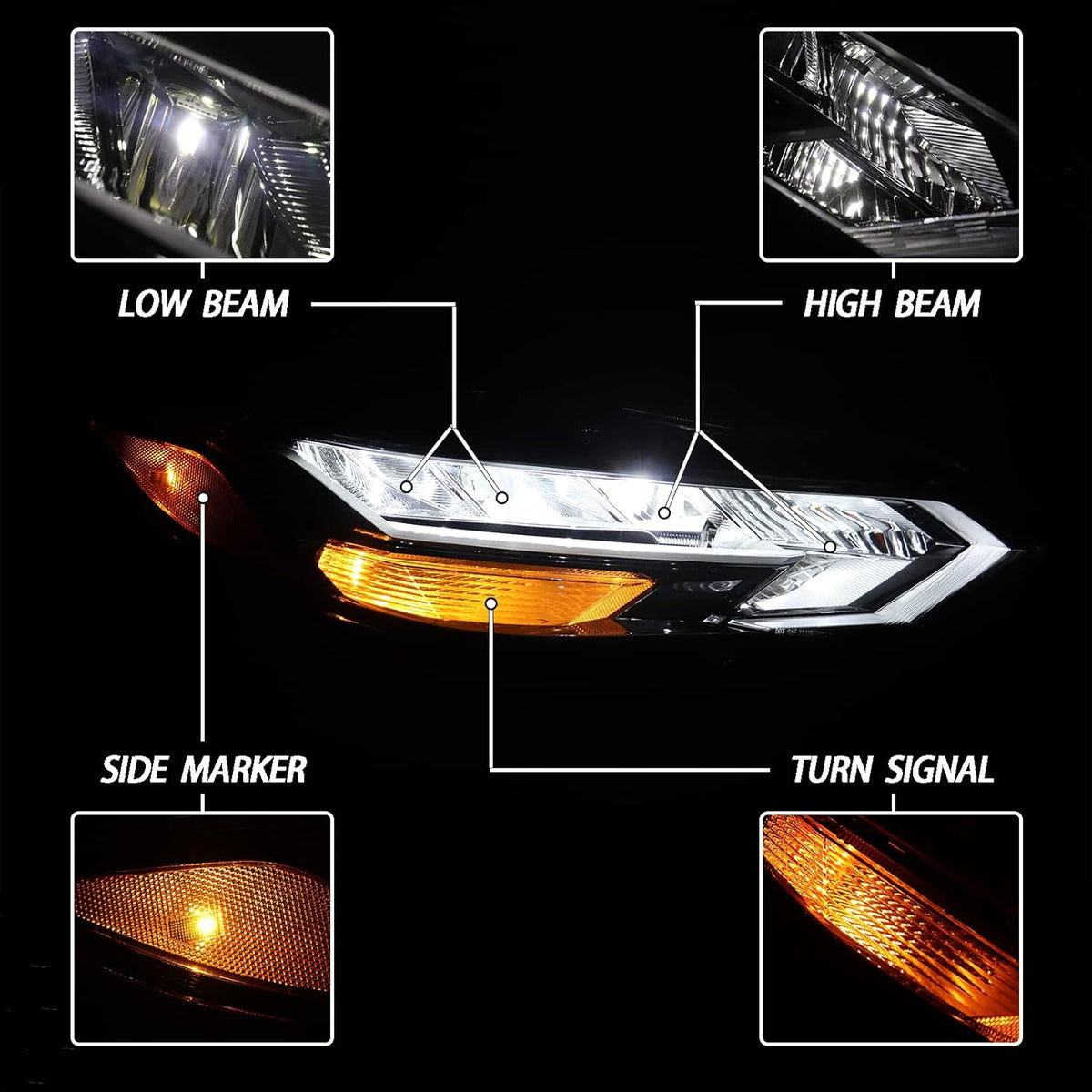 Passenger Side LED Headlight Assembly for 2020 2021 2022 Nissan Sentra SR K664210