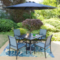 6-Piece Outdoor Patio Dining Set with 9 ft Umbrella A345