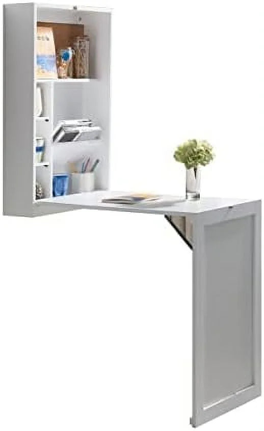 Wall-Mounted Fold-Out Writing Desk White J118