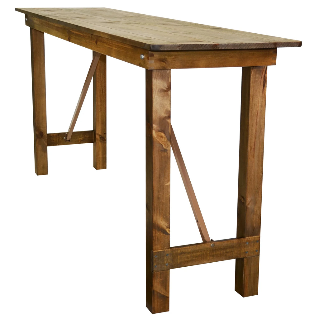 Pine Wood Farm Bar Height Folding Table I635