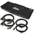 Dual Monitor 2 Inputs 4K@60Hz 2x2 DP KVM Switcher with 2 Pcs 5ft KVM Cables and DP Cables W778828