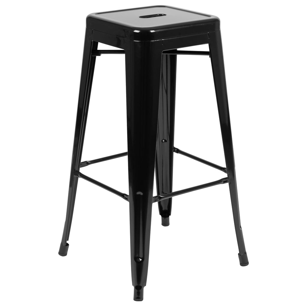 4 Pack 30x22 High Metal Stackable Bar Stool E626