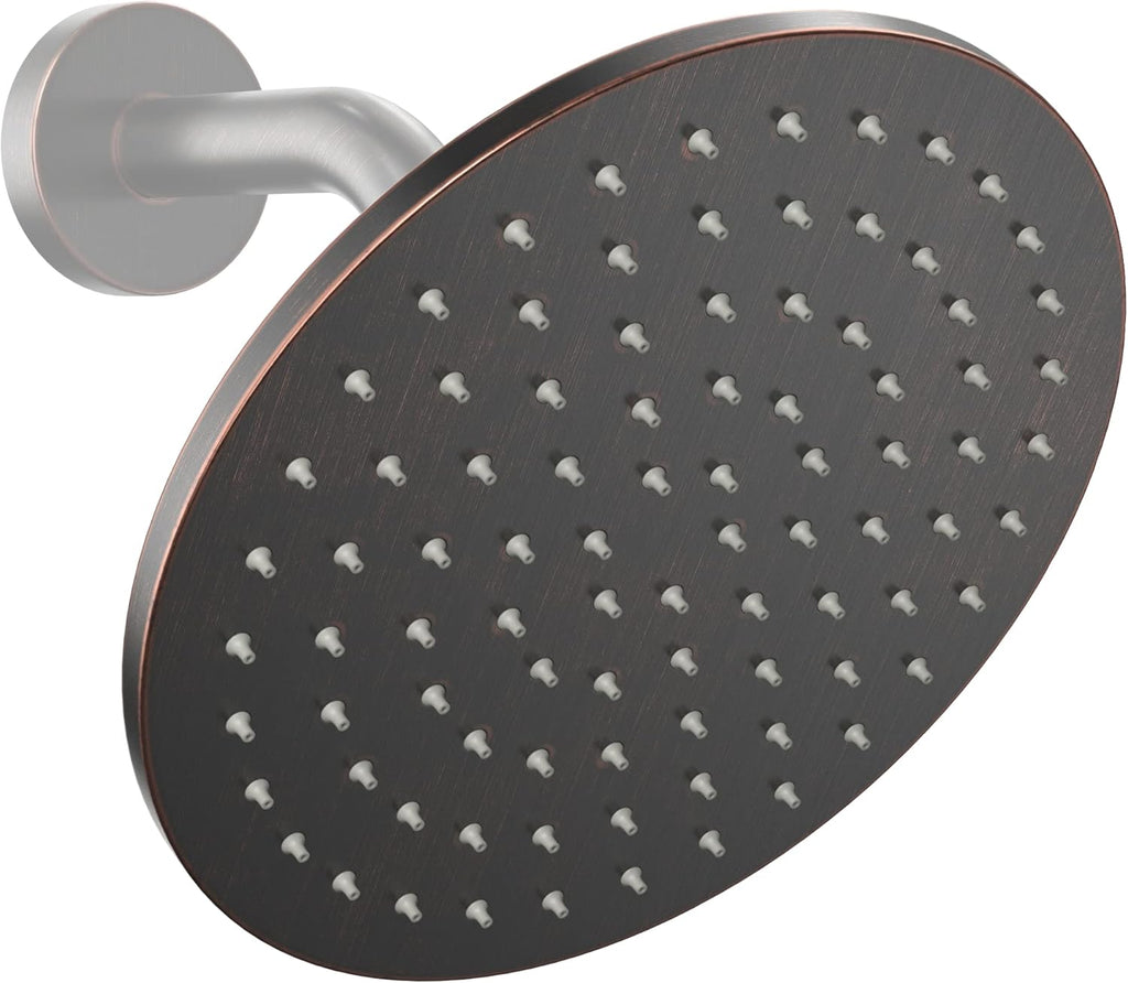 Matte Black 8 Inch Rain Shower Head, 2.5 GPM, Pack of 2 Y122