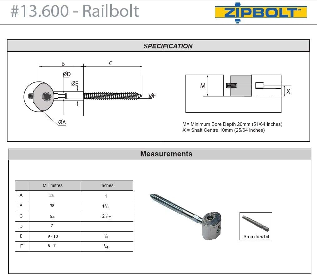 5 Pack Staircase Handrail to Fittings Connector O289380