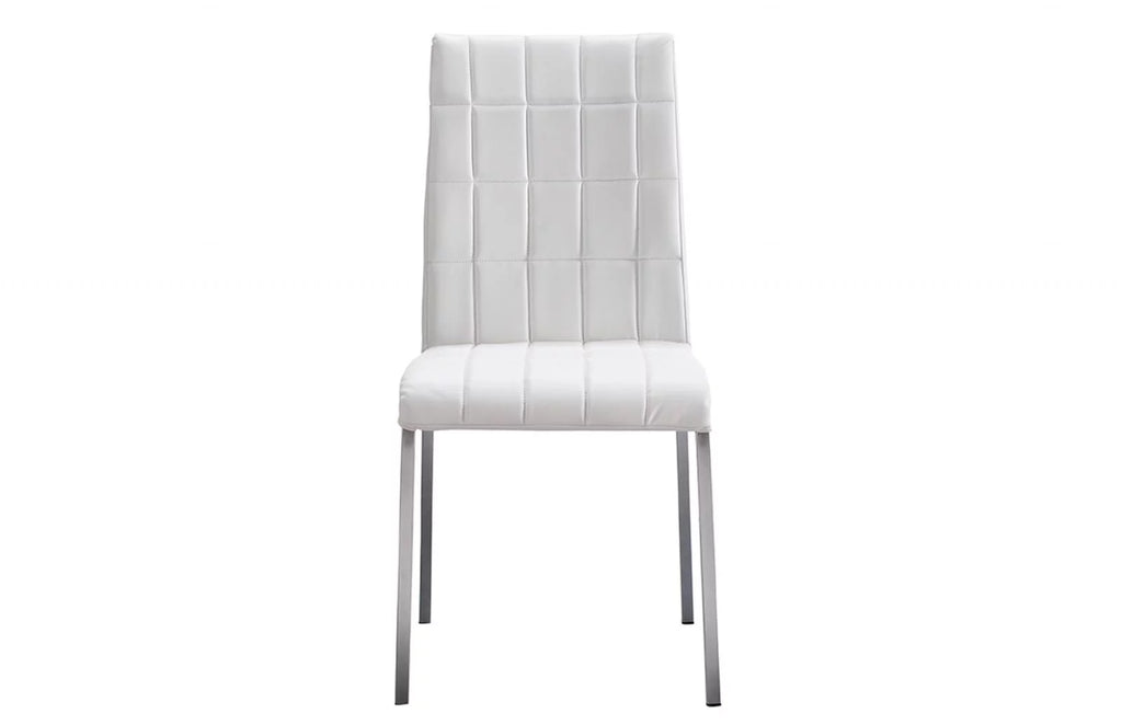 White Glass Top Dining Table Set 7Pcs Q4013