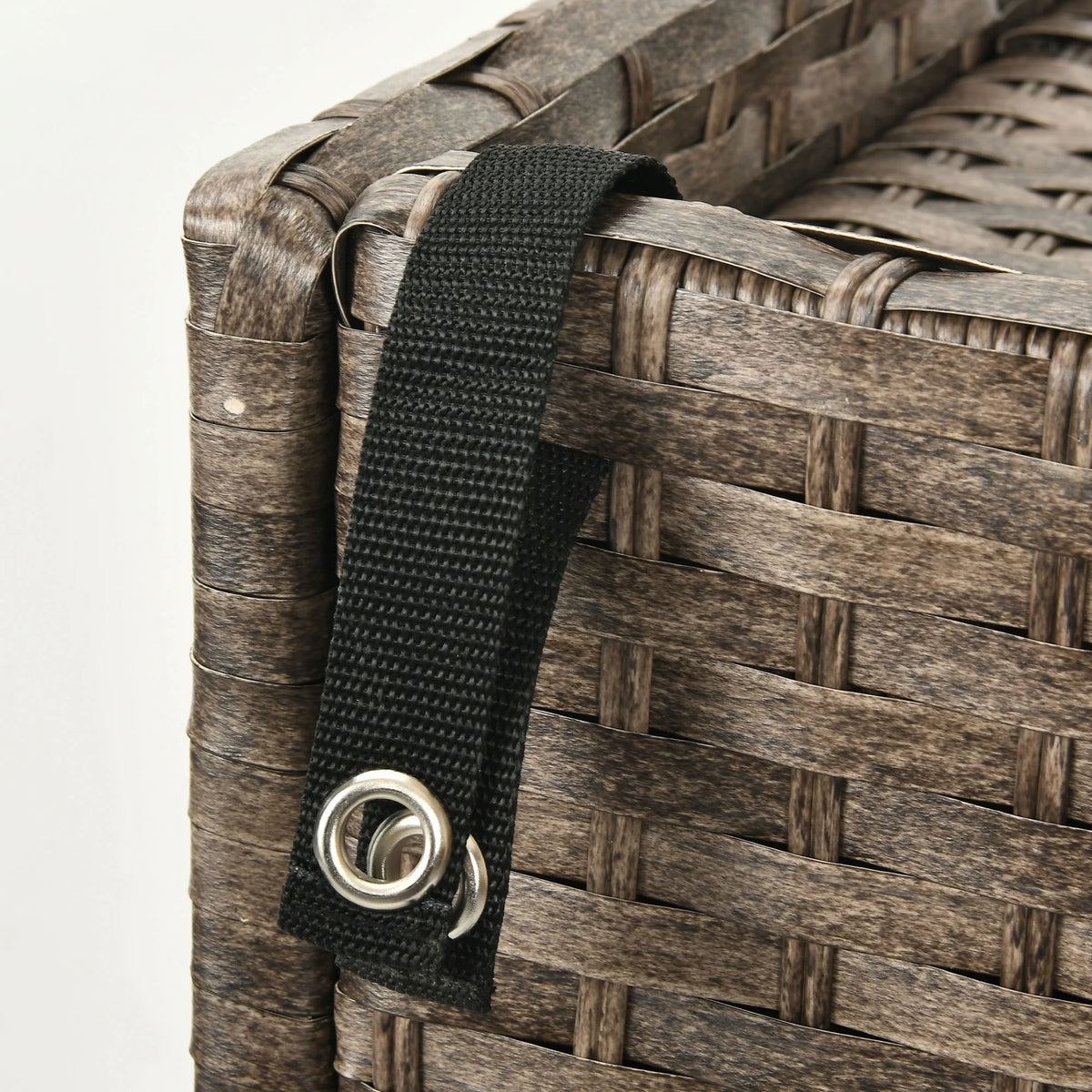 Brown Rattan Wicker Storage Cabinet with 2 Doors M10514