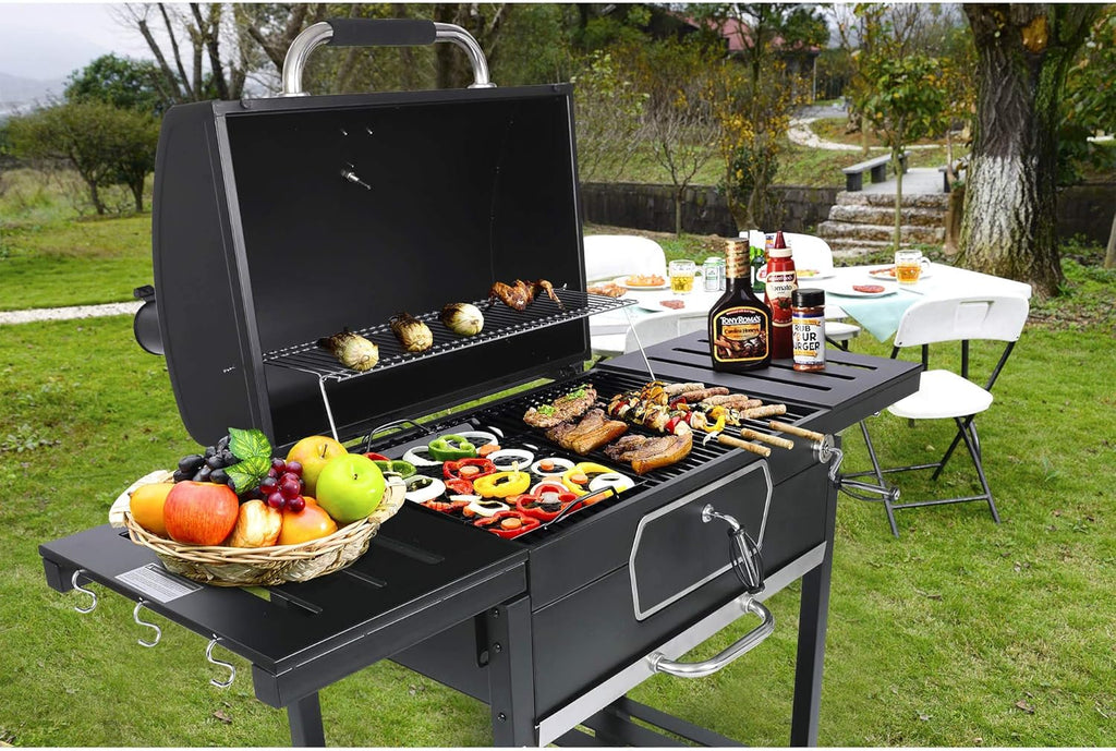 30-Inch Charcoal Grill BBQ Smoker Black Z6401