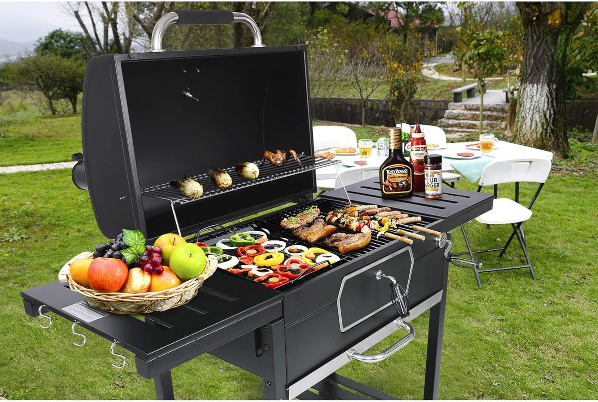 30-Inch Charcoal Grill BBQ Smoker Black Z6401