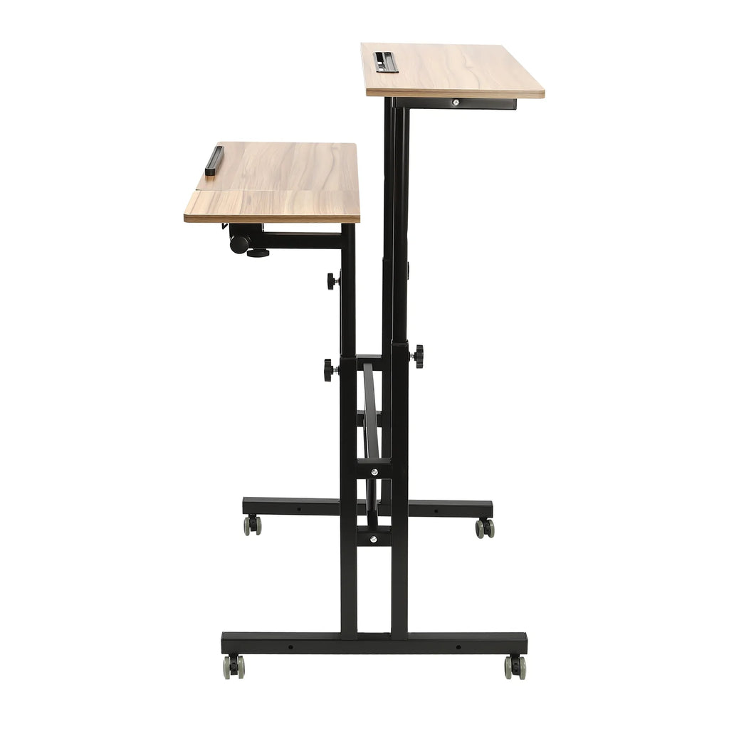 Mobile Stand Up Desk with Wheels W568
