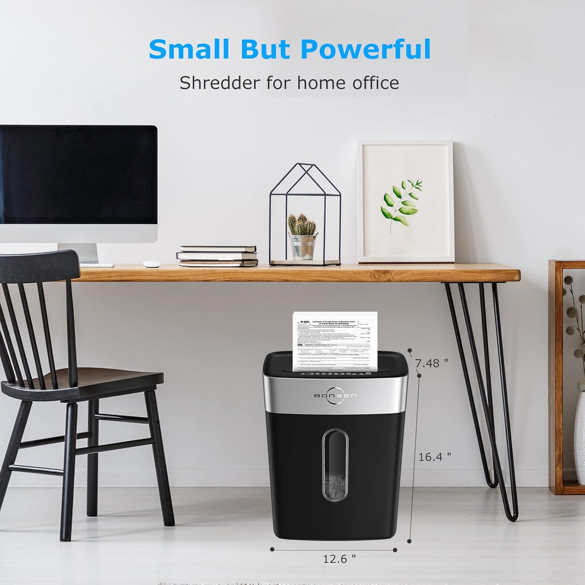 8-Sheet Crosscut Paper Shredder with 4 Gallons Wastebasket, Pack of 2 E171