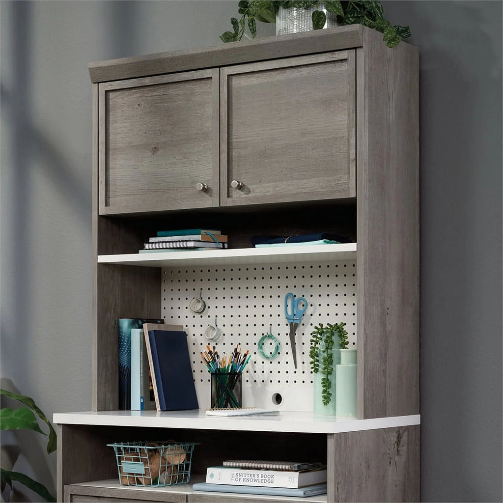 Engineered Wood Storage Hutch in Mystic Oak Finish B640997