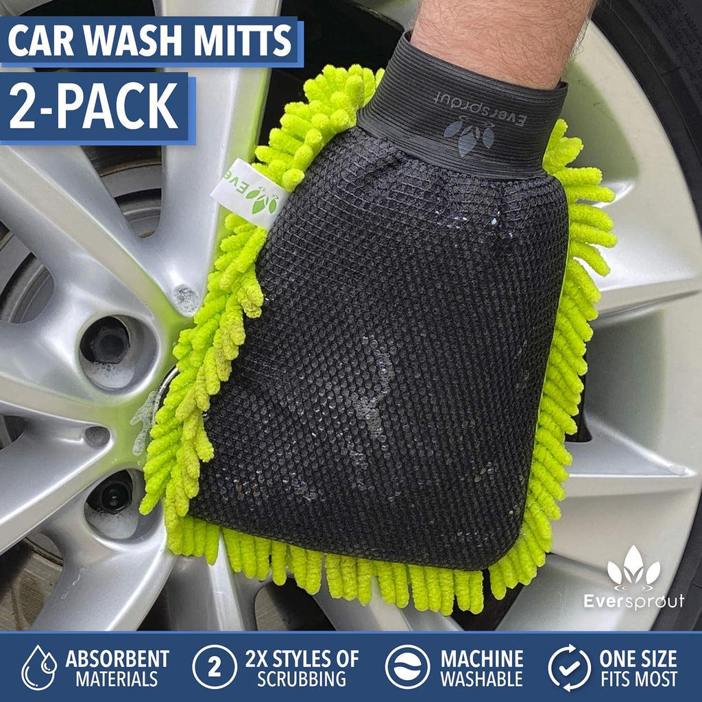 7-to-25 Foot Car Wash Kit with Extension Pole, Scrub Brush, Squeegee, Carwash Mitts, Microfiber Towels L769