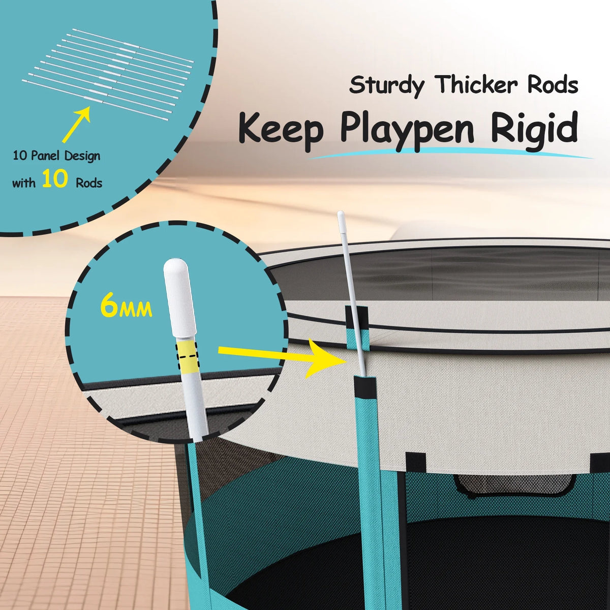 Large Foldable Pet Playpen with Carrying Case Y24265