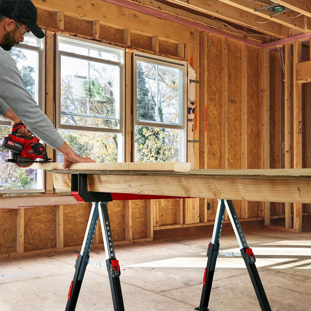 32 in. Steel Adjustable Sawhorse, 1300 lb. Capacity A1982