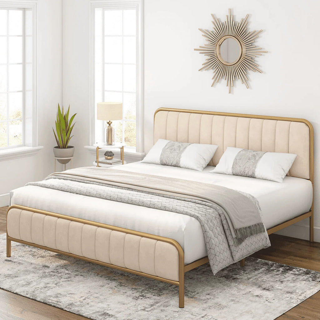 Queen Size Tufted Upholstered Bed Frame W920