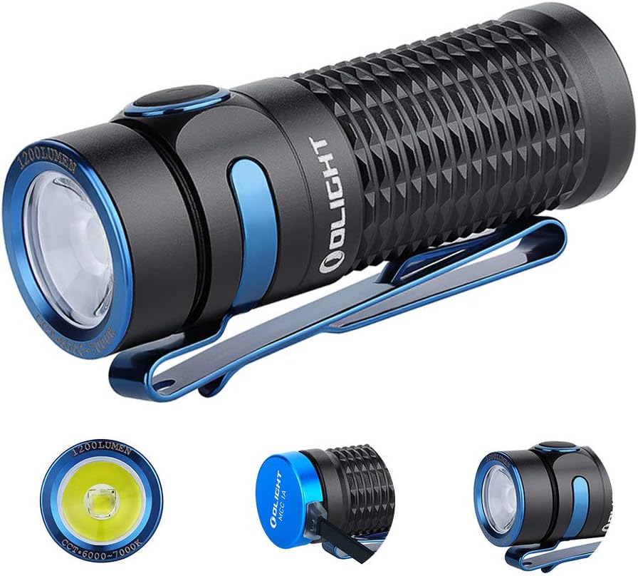 1200 Lumens Ultra-Compact Rechargeable EDC Flashlight (Black) L553