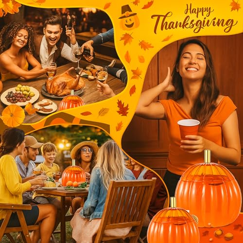 1.3 Gallon Pumpkin Drink Dispenser with Spigot E87610