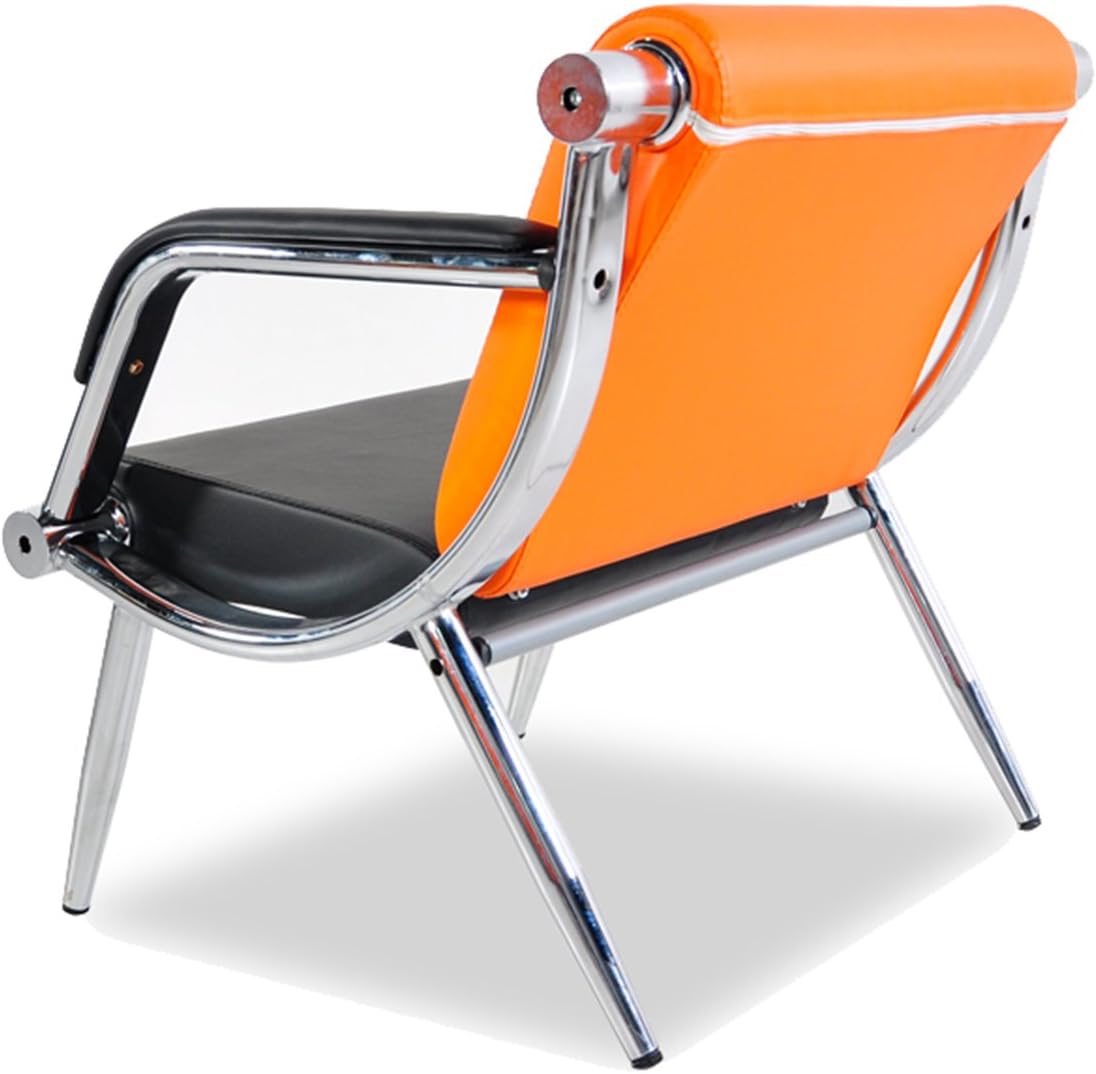 Orange And Black PU Leather Reception Chair K9711