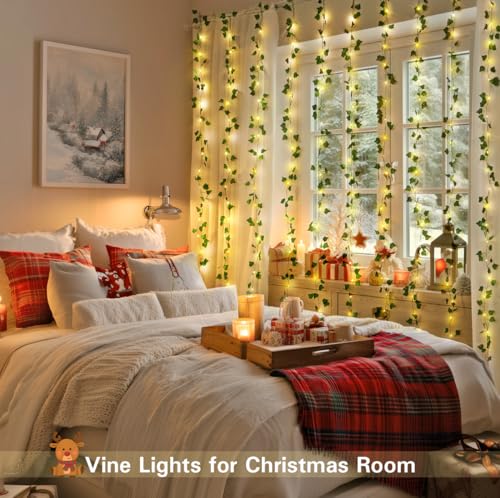 200 LED Artificial Ivy Leaf Fairy Lights with Remote D374961